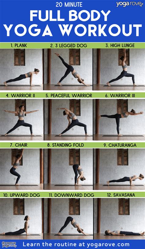 20 Minute Full Body Yoga Workout for Beginners (+ Free PDF) - Yoga Rove