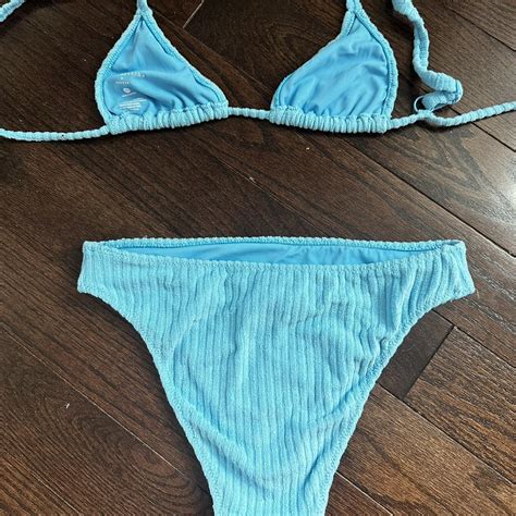 L A Hearts Pacsun Blue Bikini Towel Like Material Depop