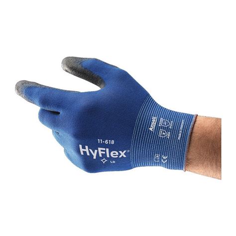 Gant HyFlex 11 618 Taille 10 Bleu Noir EN 388 PSA II Nyl M PU ANSELL