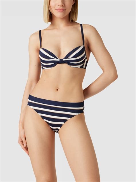 Esprit Bikini Oberteil Mit Streifenmuster Modell Brela Marine