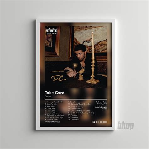 Drake - Take Care - Hip Hop Print - Album Cover Poster Designed & Sold ...