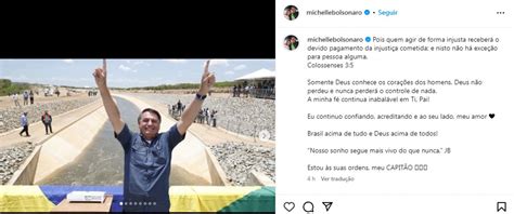 Após Bolsonaro Ficar Inelegível Michelle Afirma Estou às Suas Ordens