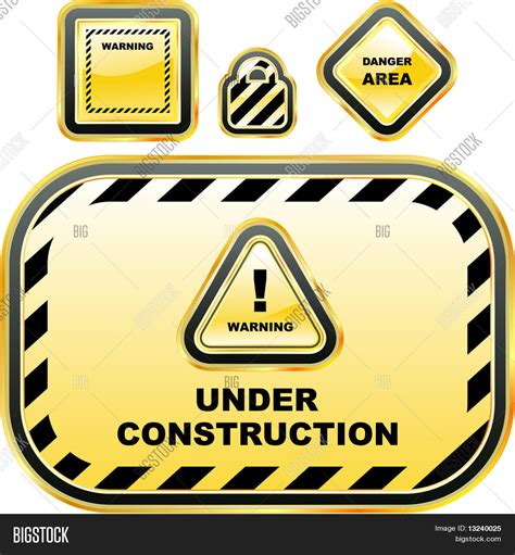 Warning Vector Label Vector & Photo (Free Trial) | Bigstock