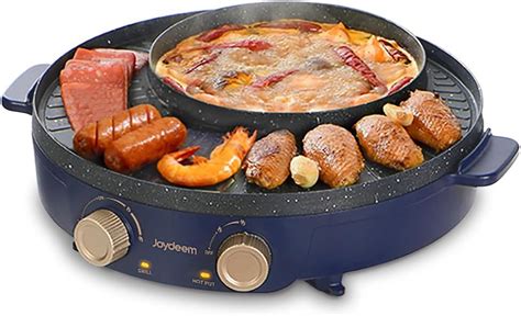 Amazon Joydeem Electric Grill With Shabu Shabu Hot Pot Compact Korean BBQ Hotpot Combo