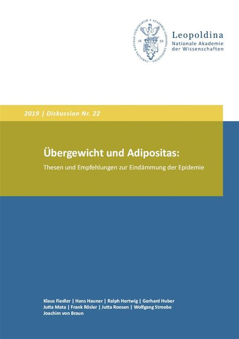 PDF Übergewicht und Adipositas Ursachen und Folgen von Übergewicht