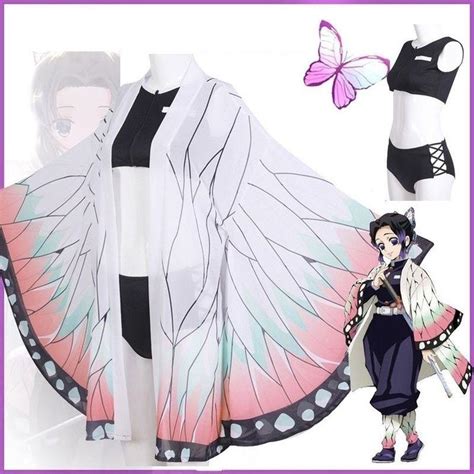 Buy Set Bikini Demon Swimsuit Slayer Kimetsu No Yaiba Beach Cosplay