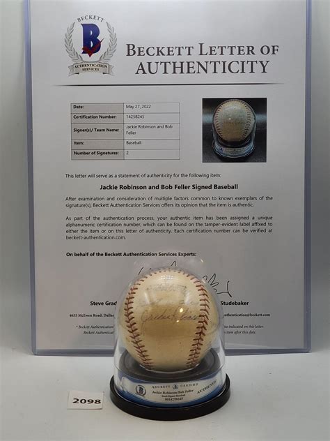 JACKIE ROBINSON AUTHENTIC AUTOGRAPHED BASEBALL - Kidd Family Auctions