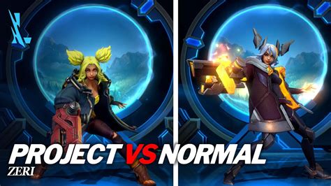 Zeri Project Vs Classic Skin Comparison Wild Rift Youtube