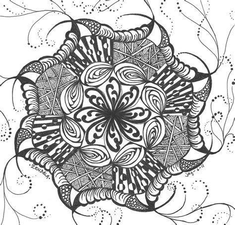 Zentangle Patterns Zentangle Tangle Art