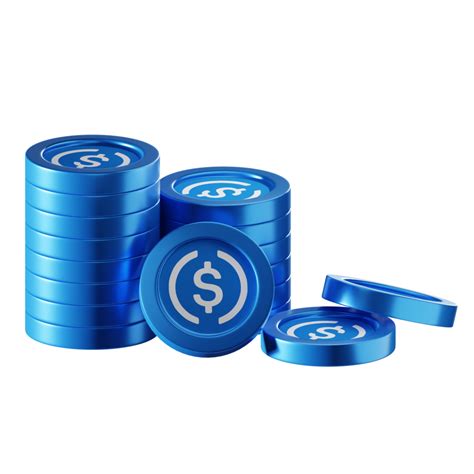 Usd Coin Usdc Coin Stacks Cryptocurrency 3d Render Illustration 21628158 Png