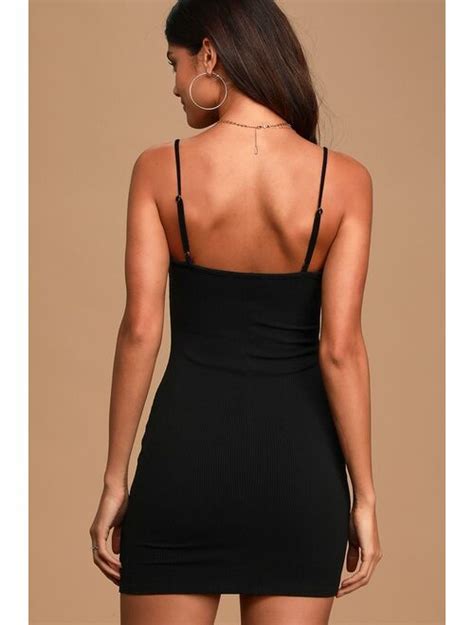 Buy Lulus Simply Sultry Black Ribbed Bodycon Mini Dress Online Topofstyle