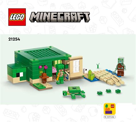 Manual Lego Set 21254 Minecraft The Turtle Beach House