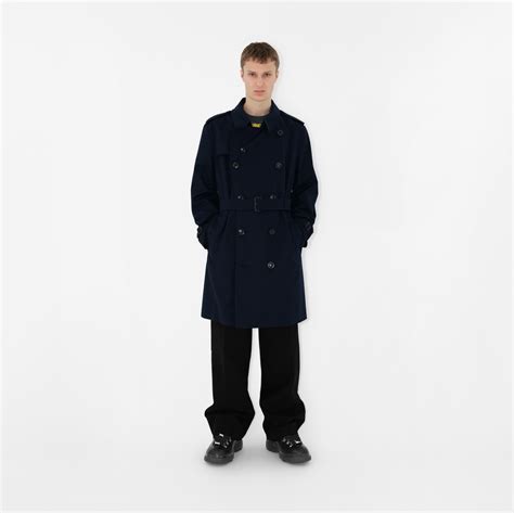 Mid Length Kensington Heritage Trench Coat In Coal Blue Men Burberry® Official