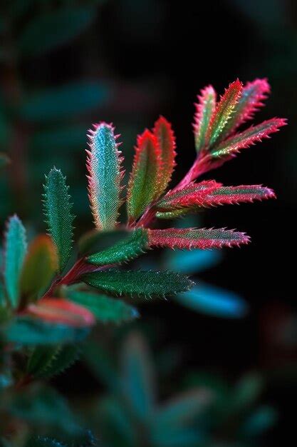 Premium Photo A Plant With Red And Green Leaves