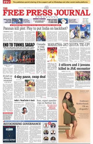 Free Press Journal Mumbai Edition Thu Nov