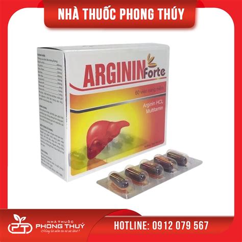 Viên uống thanh nhiệt giải độc gan Arginin Forte 60 viên Nhà Thuốc