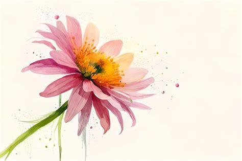 Premium Photo | Watercolor painting Flowers on canvas