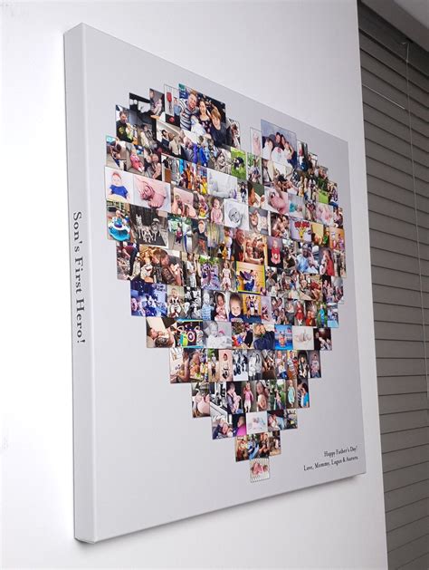 Product And Service Heart Shaped Collage On Canvas Designed From Your