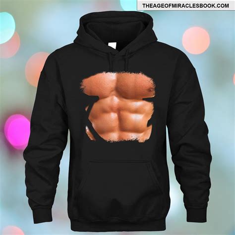 Fake Muscle Under Clothes Chest Six Pack Abs Funny Muscles T Shirt