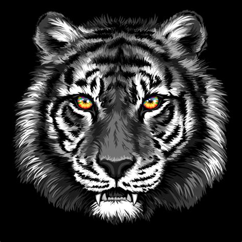 Black tiger head vector free download