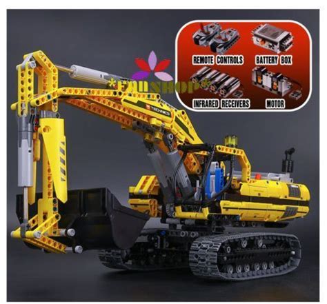 Technic Motorized Excavator Lego Compatible Series Camiones