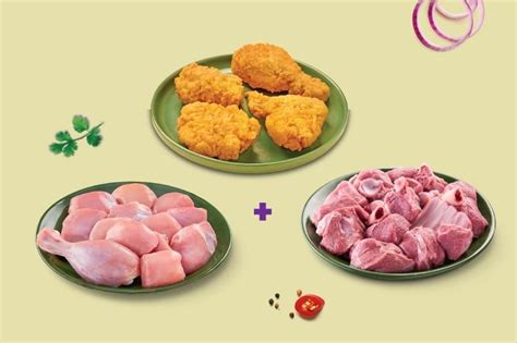 Triple Combo Premium Goat Curry Cut G Premium Chicken Skinless