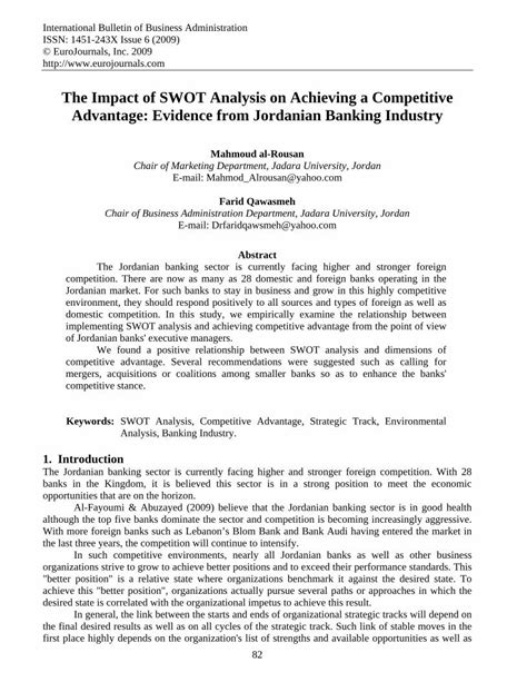 PDF Impact Of SWOT Analysis DOKUMEN TIPS