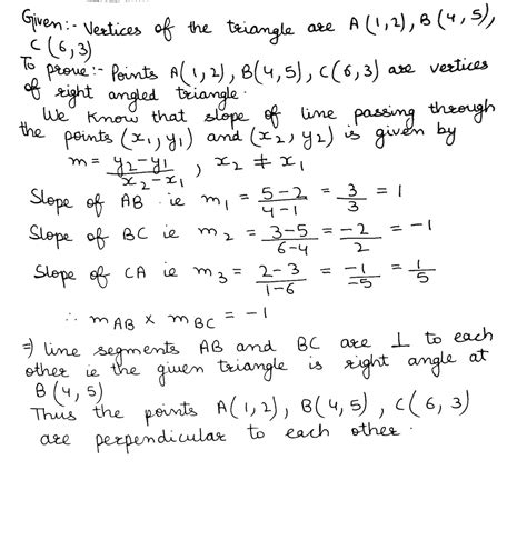 Without Using Pythagorass Theorem Show That The Points A1 2 B4