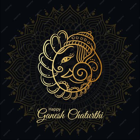 Premium Vector Vector Design For Ganesh Chaturthi Concept Vinayak Ganpati Bappa Morya Indian