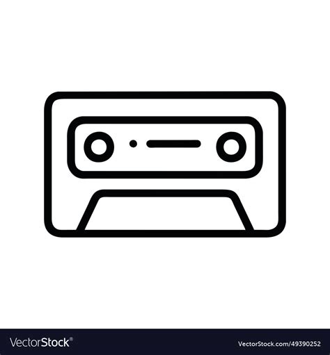 Cassette Tape Icon Royalty Free Vector Image Vectorstock