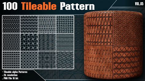 ArtStation - 100 Tile able Pattern Alpha - Vol.05 | Brushes