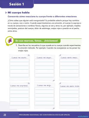 Mi Cuerpo Habla Ficha Interactiva Topworksheets