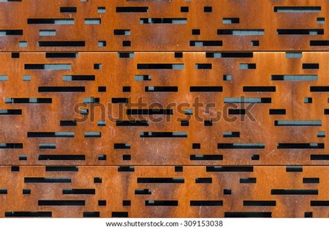 Perforated Corten Steel Texture