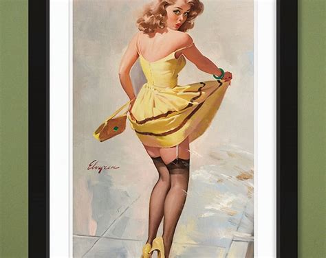 Gil Elvgren Dampened Doll 1967 12x18 Heavyweight Art Print Etsy