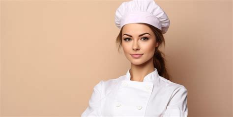 Premium Photo Smiling Chef Woman In Uniform Cooking Delicious Food