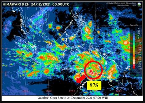 Bibit Siklon Tropis Di Laut Timor BMKG Minta Warga Waspadai Hujan