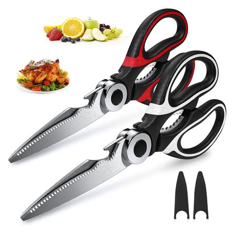 Bundlepro Stainless Steel Kitchen Shears Set for Meat Poultry Fish Nuts