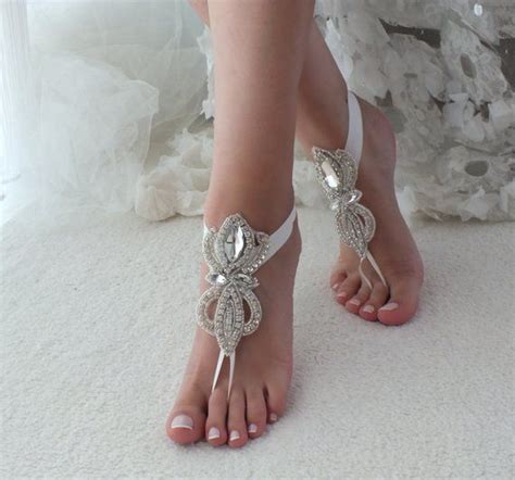 EXPRESS SHIPPING Rhinestone Barefoot Sandals Bridal Anklet Rhinestone