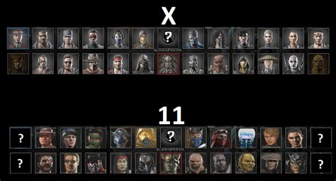 Mk11s Alleged Base Roster But In Mkxs Layout Rmortalkombat