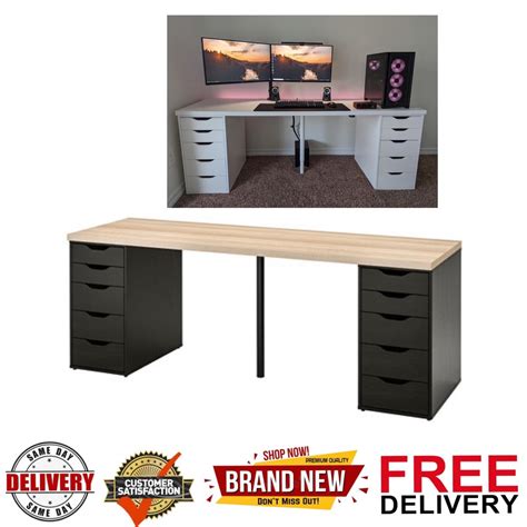 desks with hutches, drawers, shelves, & more Free delivery brand new ...