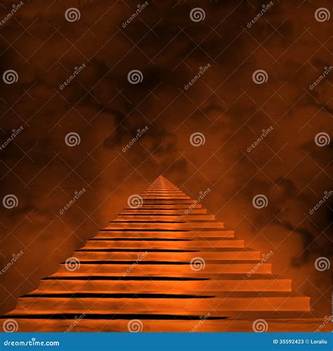 Escalera Que Lleva Al Cielo O Al Infierno Stock De Ilustración