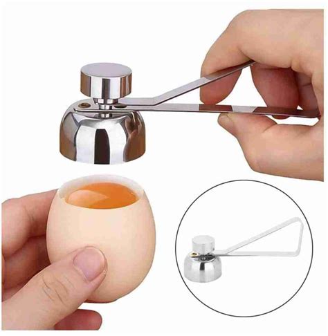 Stainless Steel Boiled Egg Topper Cutter Eggzellent