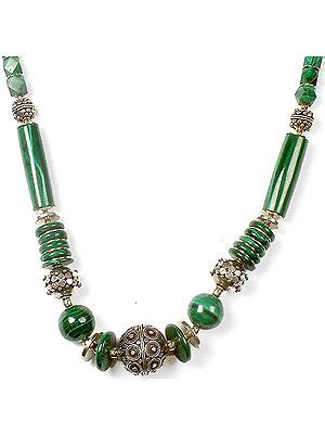 Malachite Necklace Exotic India Art