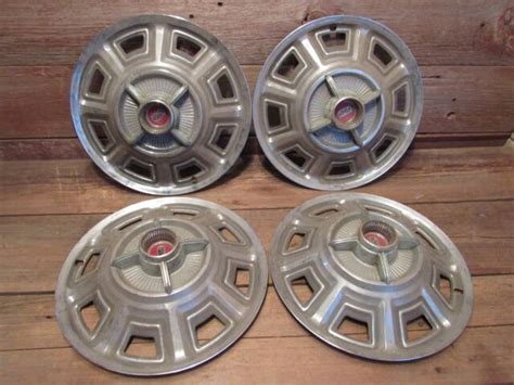 Vintage Chrome Car Hubcaps Chevrolet Ford Chrysler Classic Hot Rod Rat