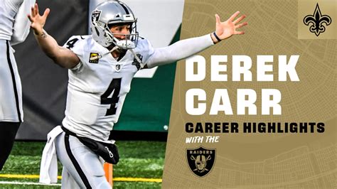 Watch new Saints QB Derek Carr's top career plays with the Raiders