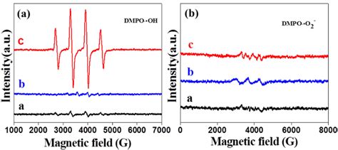 Epr Spectra Of A Dmpo Oh In Aqueous And B Dmpo O In Methanol