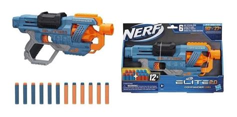 Nerf Elite 2 0 Commander Rd 6 Hasbro Lança Até 21 Metros Lançadores