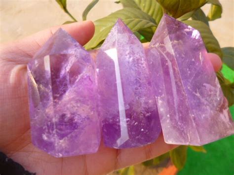 300g 0 66 Lb 3pcs NATURAL Amethyst Purple Quartz Crystal Point China