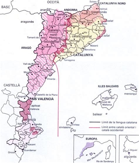 LLENGUA I LITERATURA CATALANES IES MISTERI D ELX Mapa del domini lingüí