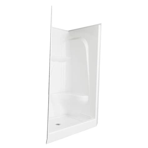 Laurel Mountain Louisa 48-in W x 36-in L x 79-in H Alcove Shower Kit (Center Drain) with ...